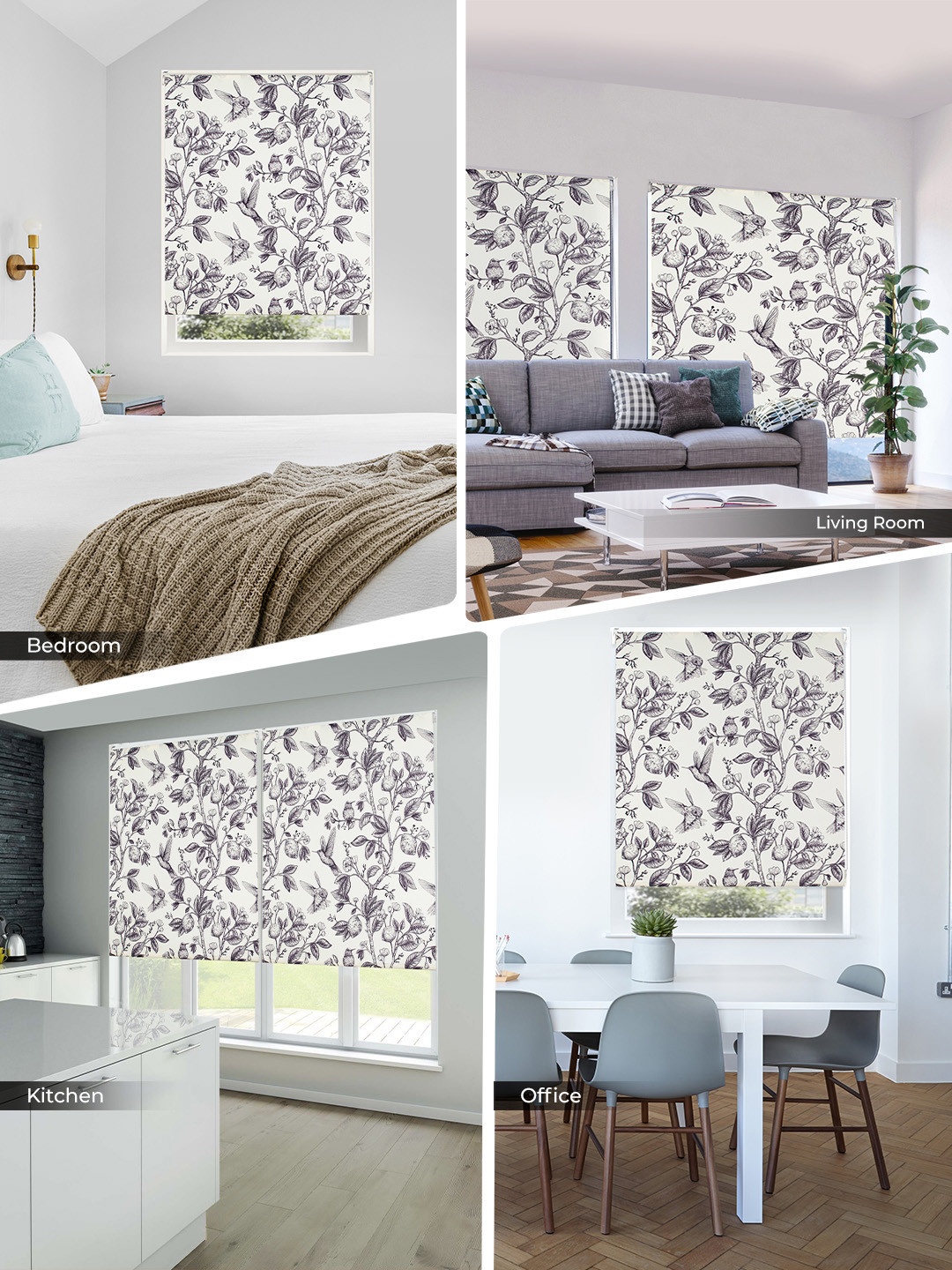 Printed Blackout Roller Blinds for Windows UV Protection1